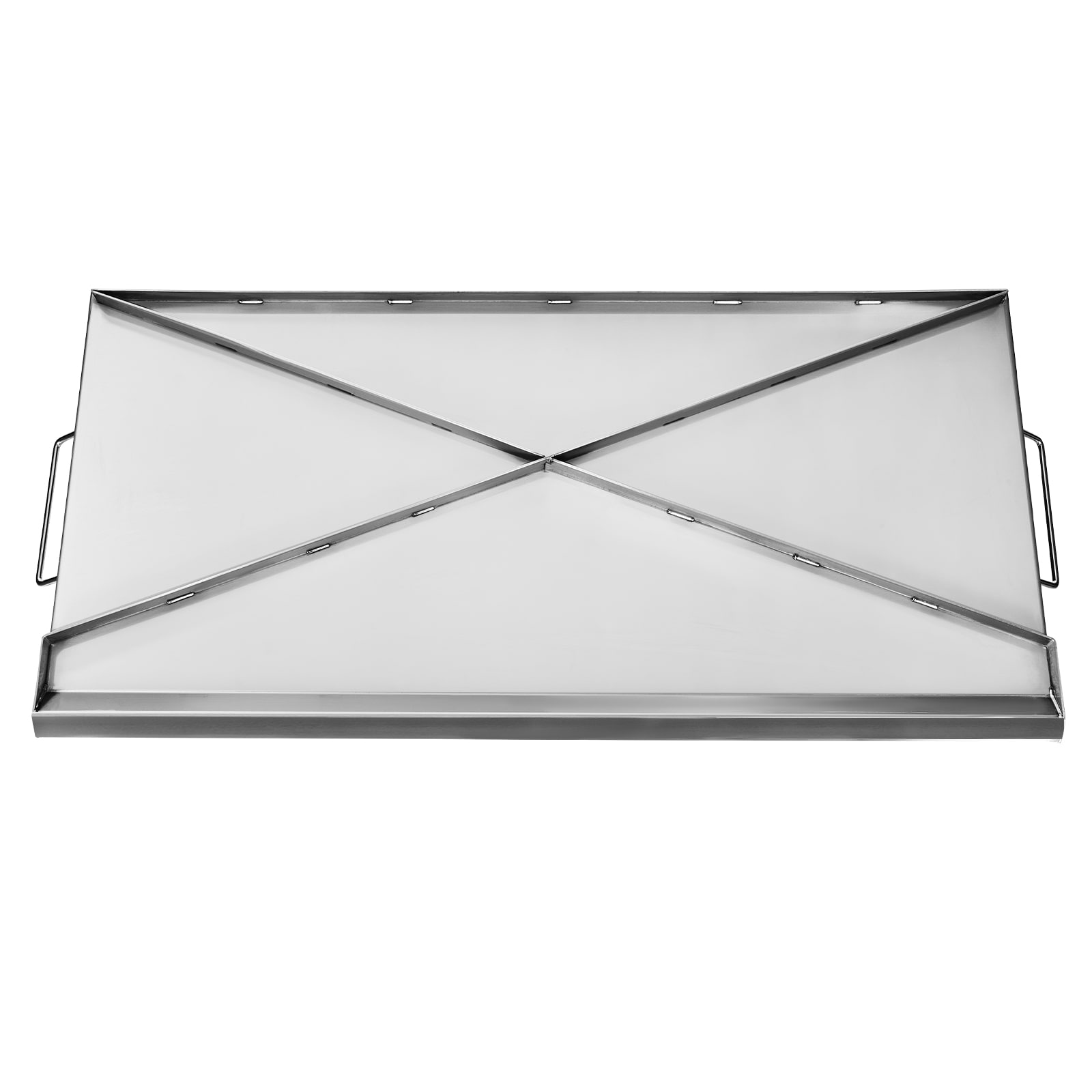 32x16 In Flat Top Griddle Stainless Steel Universal BBQ Grill Pan Cookware_voghion.com